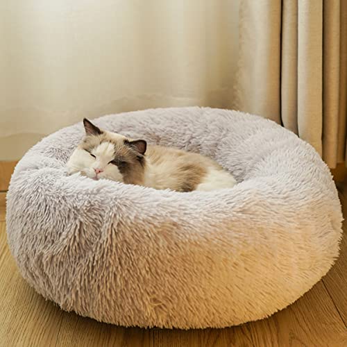 JunJiale Beruhigendes Hundebett für mittelgroße und große Hunde, bequemes Haustierbett, künstlicher Donut, Kuschelbett bis zum Hundebett, Durchmesser 40,6 cm von JunJiale