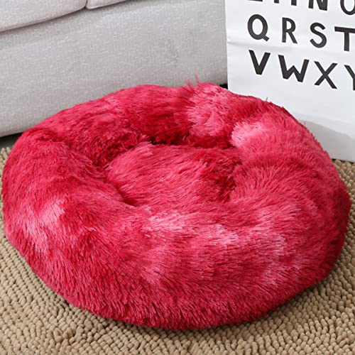 JunJiale Beruhigendes Hundebett und Katzenbett, Anti-Angst, Donut-Hundebett, wärmend, gemütlich, weich, rundes Bett, für kleine, mittelgroße Hunde und Katzen, 40,6 cm von JunJiale