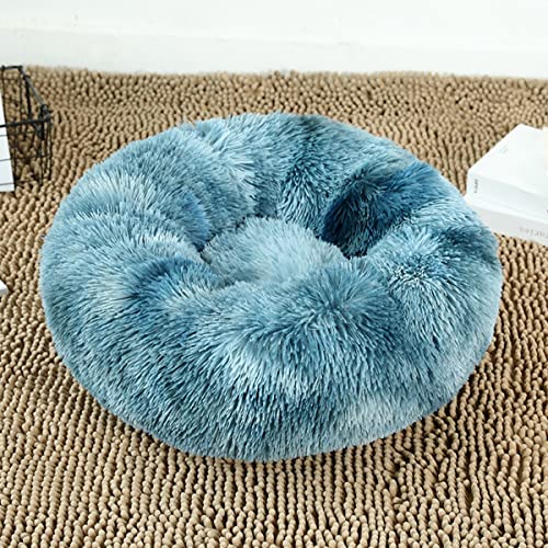 JunJiale Beruhigendes Hundebett und Katzenbett, Anti-Angst, Donut-Hundebett, wärmend, gemütlich, weich, rundes Bett, für kleine, mittelgroße Hunde und Katzen, 40,6 cm von JunJiale