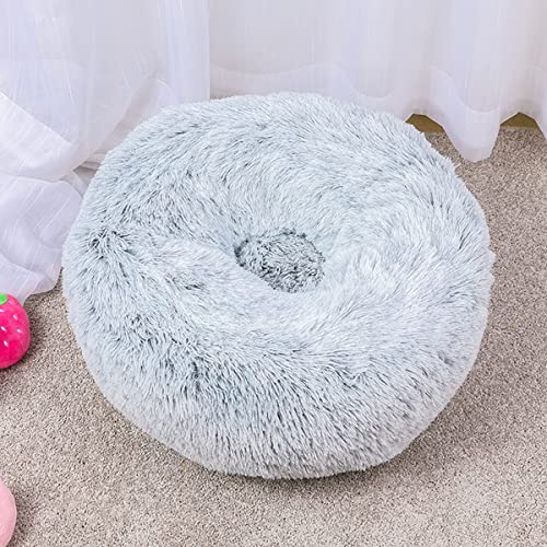 JunJiale Beruhigendes Hundebett und Katzenbett, Anti-Angst, Donut-Hundebett, wärmend, gemütlich, weich, rundes Bett, für kleine, mittelgroße Hunde und Katzen, 40,6 cm von JunJiale