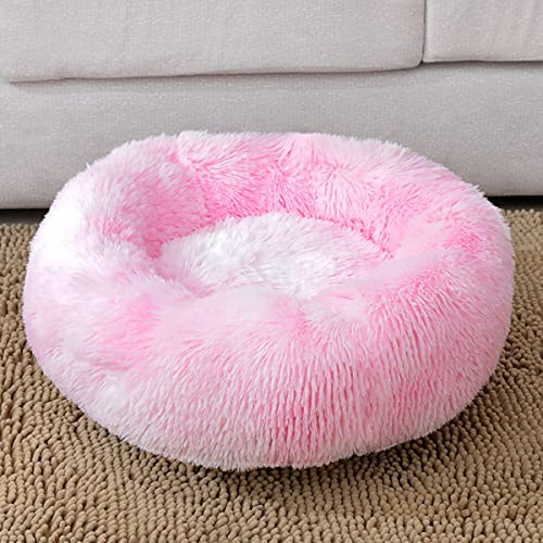 JunJiale Beruhigendes Hundebett und Katzenbett, Anti-Angst, Donut-Hundebett, wärmend, gemütlich, weich, rundes Bett, für kleine, mittelgroße Hunde und Katzen, 40,6 cm von JunJiale