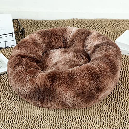 JunJiale Beruhigendes Hundebett und Katzenbett, Anti-Angst, Donut-Hundebett, wärmend, gemütlich, weich, rundes Bett, für kleine, mittelgroße Hunde und Katzen, 40,6 cm von JunJiale