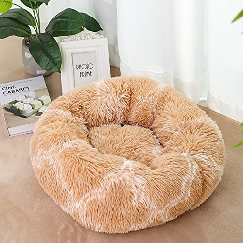 JunJiale Beruhigendes Hundebett und Katzenbett, Anti-Angst, Donut-Hundebett, wärmend, gemütlich, weich, rundes Bett, für kleine, mittelgroße Hunde und Katzen, 40,6 cm von JunJiale