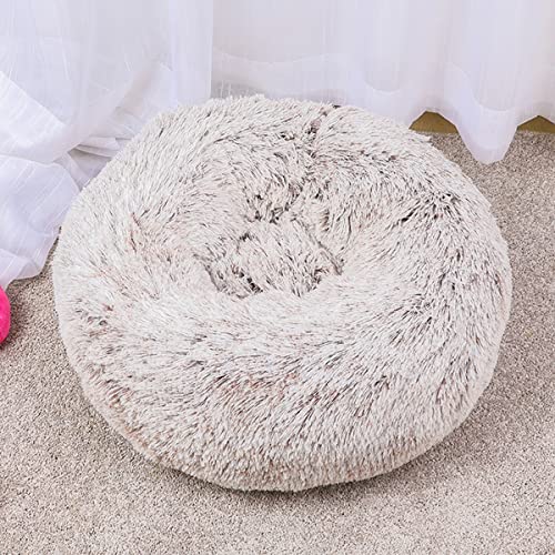 JunJiale Beruhigendes Hundebett und Katzenbett, Anti-Angst, Donut-Hundebett, wärmend, gemütlich, weich, rundes Bett, für kleine, mittelgroße Hunde und Katzen, 40,6 cm von JunJiale