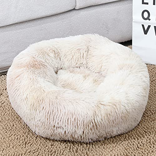 JunJiale Beruhigendes Hundebett und Katzenbett, Anti-Angst, Donut-Hundebett, wärmend, gemütlich, weich, rundes Bett, für kleine, mittelgroße Hunde und Katzen, 40,6 cm von JunJiale