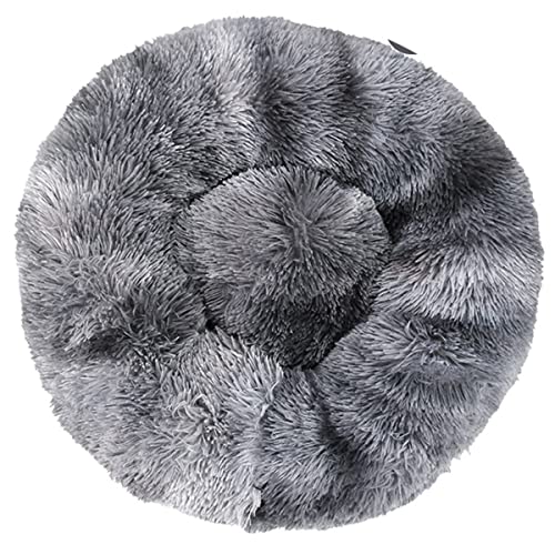 JunJiale Beruhigendes Hundebett und Katzenbett, Anti-Angst-Donut-Hundebett, wärmend, gemütlich, weich, rundes Bett, für kleine, mittelgroße Hunde und Katzen, 109 cm von JunJiale