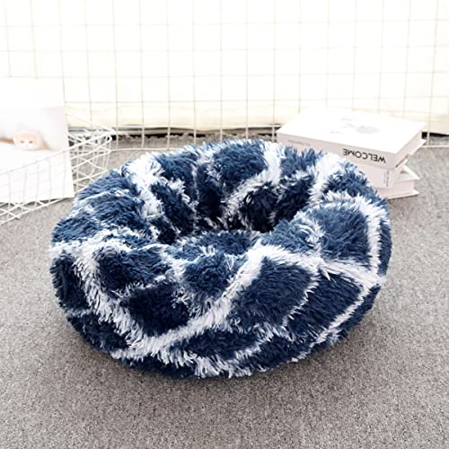 JunJiale Beruhigendes Hundebett und Katzenbett, Anti-Angst-Donut-Hundebett, wärmend, gemütlich, weich, rundes Bett, für kleine, mittelgroße Hunde und Katzen, 109 cm von JunJiale