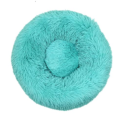 JunJiale Calming Dogs Hundebett, Anti-Angst, maschinenwaschbar, flauschig, luxuriös, rutschfest, wasserdicht, wärmend, gemütlich, weich, rund, Durchmesser 40 cm von JunJiale