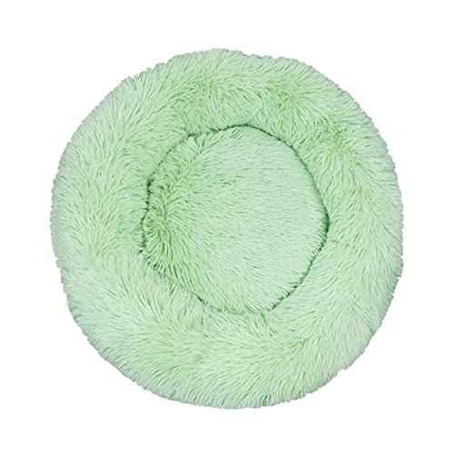 JunJiale Calming Dogs Hundebett, Anti-Angst, maschinenwaschbar, flauschig, luxuriös, rutschfest, wasserdicht, wärmend, gemütlich, weich, rund, Durchmesser 40 cm von JunJiale