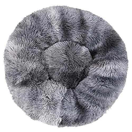 JunJiale Calming Dogs Hundebett, Anti-Angst, maschinenwaschbar, flauschig, luxuriös, rutschfest, wasserdicht, wärmend, gemütlich, weich, rund, Durchmesser 40 cm von JunJiale