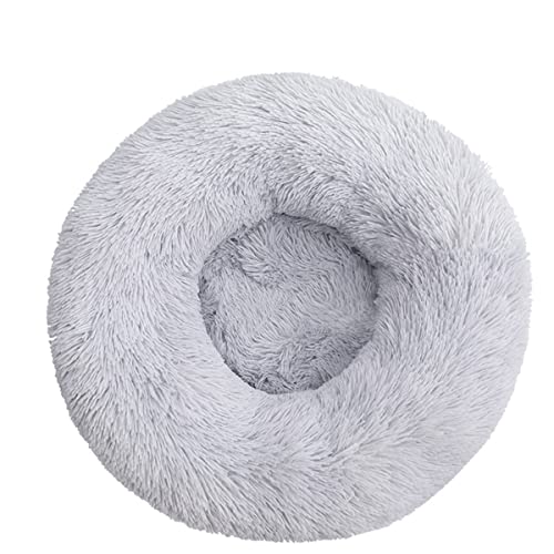 JunJiale Calming Dogs Hundebett, Anti-Angst, maschinenwaschbar, flauschig, luxuriös, rutschfest, wasserdicht, wärmend, gemütlich, weich, rund, Durchmesser 40 cm von JunJiale