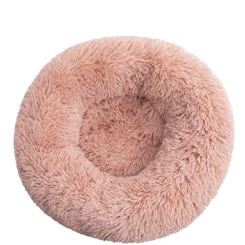 JunJiale Calming Dogs Hundebett, Anti-Angst, maschinenwaschbar, flauschig, luxuriös, rutschfest, wasserdicht, wärmend, gemütlich, weich, rund, Durchmesser 40 cm von JunJiale