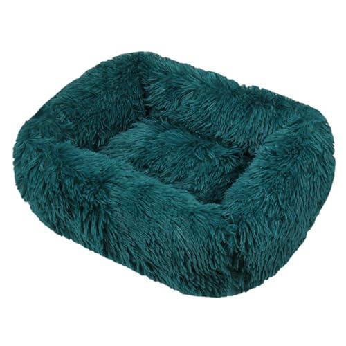 JunJiale Katzenbett, Hundebett für Hunde, waschbares Hundesofa, stützendes Schaumstoff-Haustierbett, wasserdichtes Futter und rutschfeste Unterseite, rechteckig, 109,2 x 88,9 cm, Blausteinblau von JunJiale