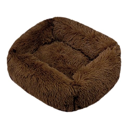 JunJiale Katzenbett, Hundebett für Hunde, waschbares Hundesofa, stützendes Schaumstoff-Haustierbett, wasserdichtes Futter und rutschfeste Unterseite, rechteckig, 109,2 x 88,9 cm, Kaffeefarbe von JunJiale