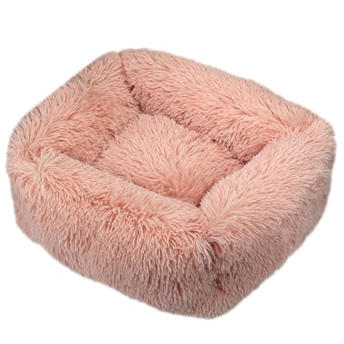 JunJiale Katzenbett, Hundebett für Hunde, waschbares Hundesofa, stützendes Schaumstoffbett, wasserdichtes Futter und rutschfeste Unterseite, rechteckig, 109,2 x 88,9 cm, Hautrosa von JunJiale