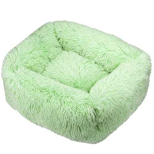 JunJiale Katzenbett, Hundebett für Hunde, waschbares Hundesofa, stützendes Schaumstoffbett, wasserdichtes Futter und rutschfeste Unterseite, rechteckig, 45,7 x 35,6 cm, Obstgrün von JunJiale