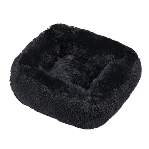 JunJiale Katzenbett, Hundebett für Hunde, waschbares Hundesofa, stützendes Schaumstoffbett, wasserdichtes Futter und rutschfeste Unterseite, rechteckig, 45,7 x 35,6 cm, Schwarz von JunJiale