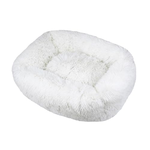 JunJiale Katzenbett, Hundebett für Hunde, waschbares Hundesofa, stützendes Schaumstoffbett, wasserdichtes Futter und rutschfeste Unterseite, rechteckig, 45,7 x 35,6 cm, Weiß von JunJiale