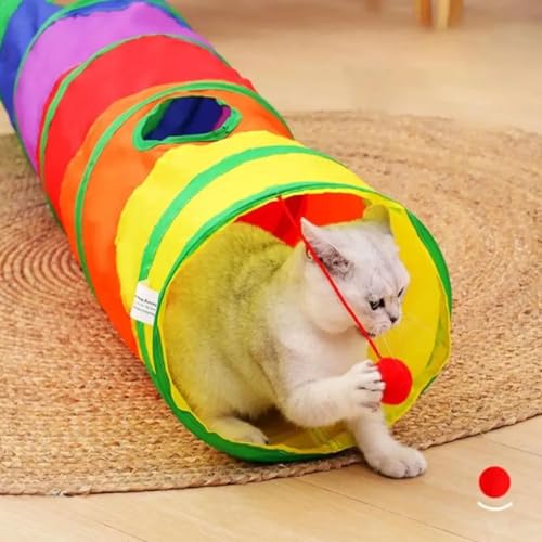 Katzentunnel Spielzeug Katzen 120cm Katzenspielzeug Katzenhöhle Spieltunnel NEU von Jungengel