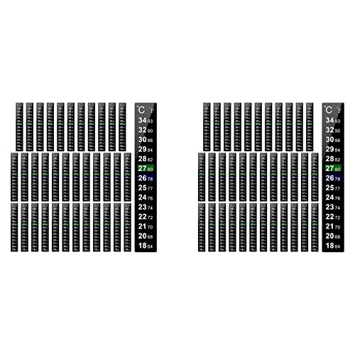 Junguluy 72 Stück Digitale Temperatur Aufkleber Klebe Thermometer Streifen Fermenter Kleber Kristall Streifen Aquarium Thermometer von Junguluy