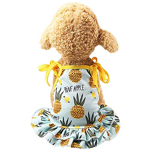 Haustier Shirts Gedruckte Hunde Kleid Strawberry/Dog Pet Ananas Dress Couples Puppy Princess Pet Kleidung Hundepullover Für Geschirr (a-Multicolor, XL) von Junhasgood