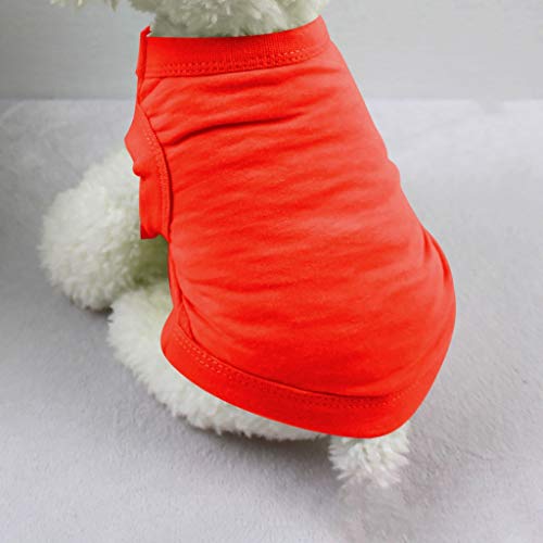 Haustier Shirts Gedruckte Hunde Solide Weste Katze Hund Warme Haustierkleidung Welpen Weiche Pyjamas Katze Farbe Weste Haustierkleidung Hundepullover Für Geschirr (c-Red, XL) von Junhasgood