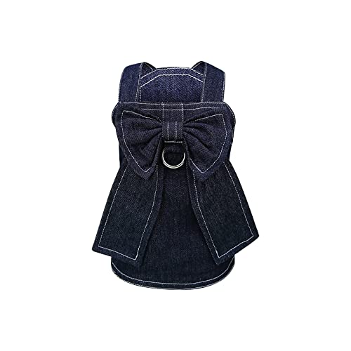 Lila Hundekleidung Für Große Hunde Hundekleid für Frühlings- und Sommer-Heimtiere niedlich Tierbedarf Jeanimkleid Hundemode (A-Blue, XXL) von Junhasgood