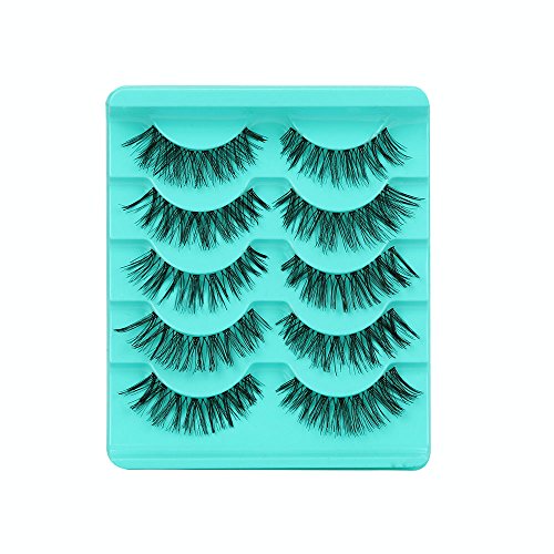 Selbstfächernde Wimpern Einzelne Wimpern für Augen Make-up DIY Curl Cat Eye Lashes KüNstliche Wimpern Cateye Wiederverwendbare DIY Eyelash Extension (Black #4, One Size) von Junhasgood