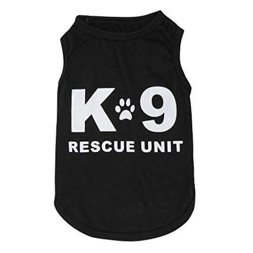 Sweatshirts Weiche Atmungsaktive Sommer Pet Frühling und Sommer Atmungsaktive Weste mit dünnem Schnitt für Hunde und Katzen Hundeweste Kleine Hunde (1-Black, M) von Junhasgood