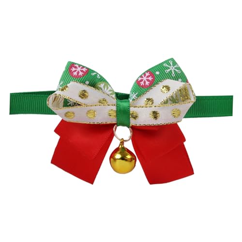 Weihnachten Hund Bandana Haustier Halstuch Katzenhalsband mit Schleife für Kätzen und Hunde Hund Strickmütze Haustier Hundehalsband Weihnachten Party Dekoration (Green, One Size) von Junhasgood