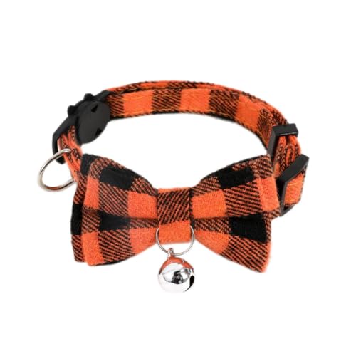 Junterone F-Cute Katzenhalsband Kleine Welpen Katze Hund Halsbänder Schleife Kätzchen Halsband Bowknot Halskette mit Glöckchen für Hund Katze von Junterone