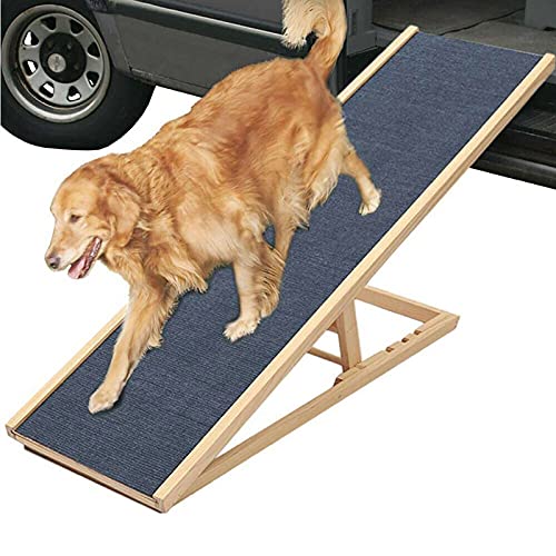 Hunderampe Hundetreppe Hundeautorampe Auffahrrampe Auto Klappbar Kofferraumrampe für Haustiere, 2 stufig Sofa Hundecouch Auto Fensterbank Treppe Katzenleiter Hundeleiter, Verstellbare 70cm x 35cm von Jupitor