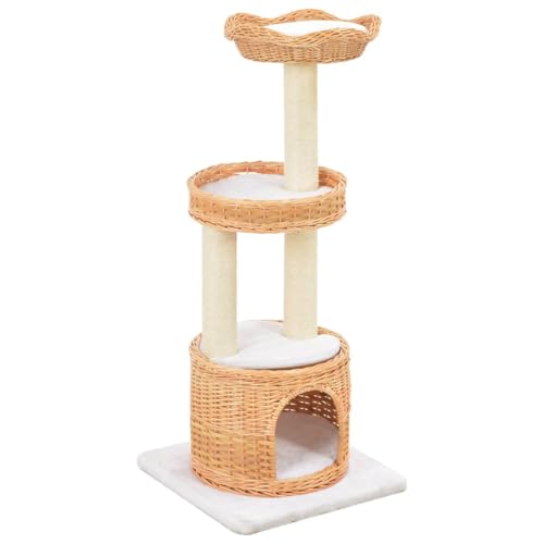 Juroupi Katzen-Kratzbaum Sisal Katzenkratzbaum Cat Tree Katzen Kratzbaum Katzen ZubehöR Indoor Natürliches Weidenholz - 170728 von Juroupi