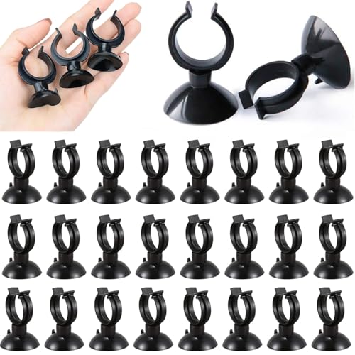 Jushion Saugnapf Aquarium, 25 Stücke Aquarium Saugnäpfe Clips, Schwarz Aquarium Saugnapf Wasserrohr Halter, Fisch Tank Schlauchhalter, Saugnäpfe Aquarium zubehör Für Aquarieyan Luftschlauch von Jushion