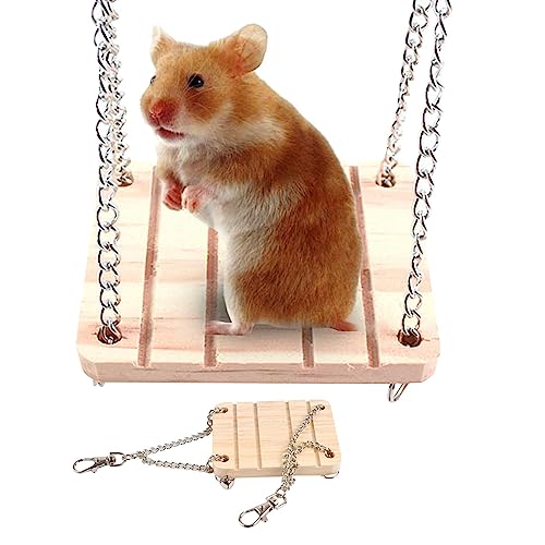 Hamsterschaukelspielzeug, Verstellbares Hängemattenspielzeug mit Kette für Hamster, Sicherheitsdesign-Übungsgerät für Hamster, Meerschweinchen, Chinchillas und andere kleine Nagetiere Juzinqu von Juzinqu