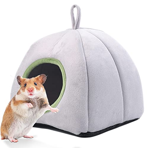 Juzinqu Warmbett für Hamster,Warmbett für Zwerghamster - Plüsch-Nesthaus, Kleintier-Höhlenbettwäsche für Hamster, Frettchen, Eichhörnchen, Spielen, Schlafen von Juzinqu