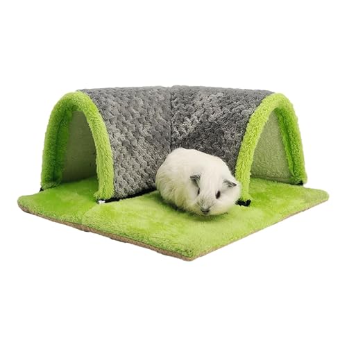 Bunny Beds, Kleintierbett, Plüsch-Tunnelrohr, gemütliches Igelfell mit Samtstoff, warmer Plüsch-Tunnelrohr, waschbare Eckhöhle, Größe 34 x 34 cm, für Hamster, Frettchen, Hasen und andere Haustiere von Jvjggag