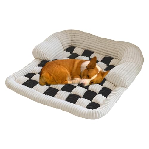 Couchbett für Hunde, Sofabettmatte für Haustiere, waschbarer Haustiermöbelbezug, verdicktes, flauschiges, beruhigendes Hundebett, flexible rutschfeste Matte, Katzencouchschutz für Sofas, 27,56 x 27,56 von Jvjggag