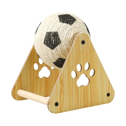 Jvjggag Cat Scratcher Ball, Interactive Spherical Toy, Wooden Stable Base, Durable Sisal Nail File, Enrichment Exercise for Playful Pets, Indoor Boredom Relief Jvjggag Cat Scratcher Ball, Interactive Spherical Toy, Wooden Stable Base, Durable Sisal Nail File, Enrichment Exercise for Playful Pets, Indoor Boredom Relief von Jvjggag
