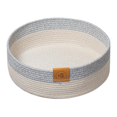 Jvjggag Cute Pet Sleeper, Cat Basket Bed, Pet Cotton Sleeping Scratcher Nest, Cotton Rope Woven Cat Bed Basket, Pet Sleeping Mat Scratcher for Kitten and Puppy, 15.75 inches von Jvjggag