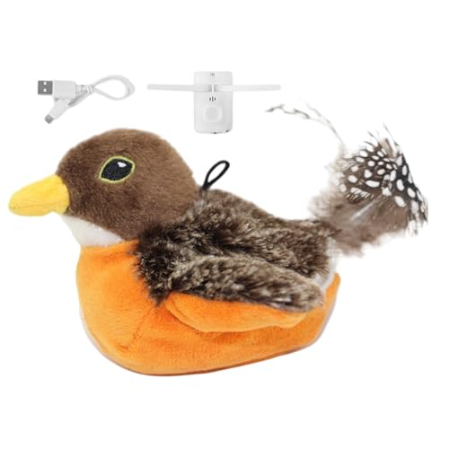 Jvjggag Flapping Bird, Cat Toy, Automatic Chirping Bird, Kittens Exercise Toy, Flapping Wings Catnip Infused Interactive Play Exercise Tool Sturdy Material Enhances Playtime Versatile Use for Kittens von Jvjggag