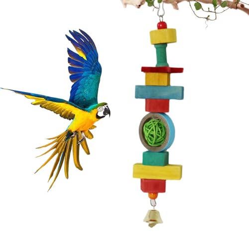 Jvjggag Papageienspielzeug,Vogelspielzeug für Papageien - Vogelkäfigzubehör | Sittich-Spielzeug, Vogel-Hängespielzeug mit Glocke für Papageien, Sittiche, Sittiche, Nymphensittiche, Liebesvögel, von Jvjggag