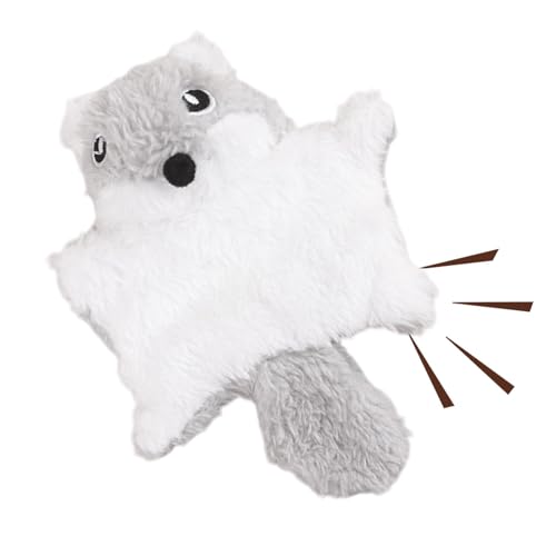 Jvjggag Plush Toys for All Breeds, Cat Kicking Toys, Interactive Cat Toys, Creative Flying Squirrel, Polyester Material, Kitten Sound Toy for Home, Pet Room, Living Room, 4.33x5.91 inches von Jvjggag