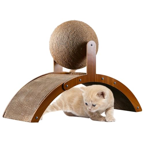 Katzenkratzbrett, Bogen Vertikaler Indoor-Kätzchen-Kratzbaum, natürliche Sisal-Katzenkratzmatten, horizontale Katzenboden-Kratzmatte Teppich, schützen Teppiche und Sofas von Jvjggag