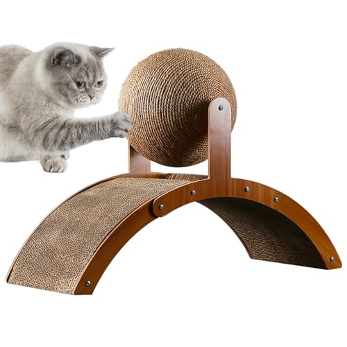 Katzenkratzbrett, Bogen Vertikaler Indoor-Kätzchen-Kratzbaum, natürliche Sisal-Katzenkratzmatten, horizontale Katzenboden-Kratzmatte Teppich, schützen Teppiche und Sofas von Jvjggag