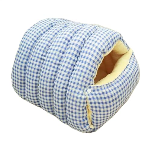 Pet Nest, Sleeping Nest, Plaid Enclosed Pet Nest, Washable Pet Nest, Removable Cover Plaid Design Pet Warm Bag Enhances Comfort Adds Fun Versatile Use for Small Pets, Medium Pets, and Large Pets von Jvjggag