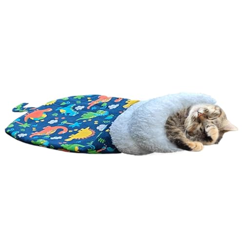 Plüsch Katzenschlafsack Katzenbett Höhle Katzenschlafsack 360 Wrap Katzenbett Winter Katzennest Anti-Freeze Katzenbett Waschbar Katzenbett Doppellagiges Katzenbett Plüsch Haustier Nest Winter Haustier von Jvjggag