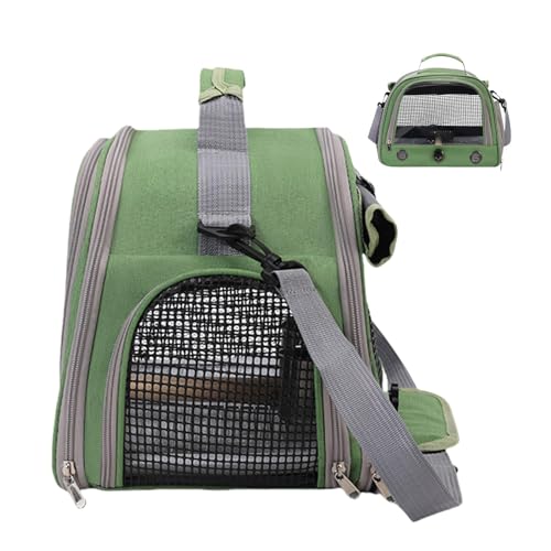 Portable Bird Carrier Bird Backpack with Perch, Rope and Tray for Parrot Parakeet Macaw Cockatiel Acrylic Pet Cage Birds Bag, 30x24x26cm/11.81x9.45x10.24 inches von Jvjggag