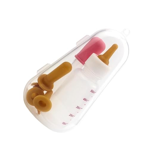 Puppy Milk Feeder, Multifunktionale Kätzchen, Fütterungsspritze, Welpenfütterungsschlauch, Silikonkopf Welpenspritze Feeder Kätzchen Fütterungsflasche für Haustiere Kätzchen Welpen - Siehe von Jvjggag