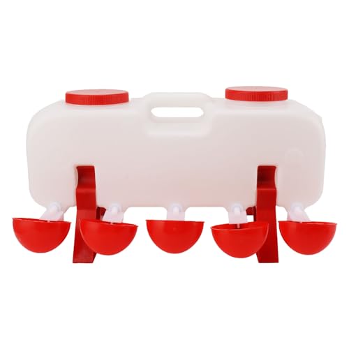 10L Chicken Waterer Cups, Semi Automatic Poultry Water Feeder Poultry Waterer Kit Plastic Chicken Water Feeder for Chicks, Duck, Goose, Turkey and Bunny von Jwthee